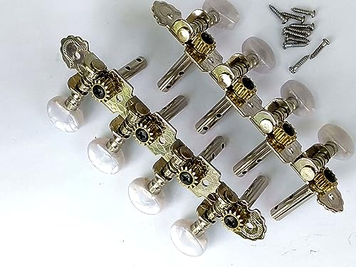 8 string machine heads 4+4 tuners open cog mandolin slotted headstock machines