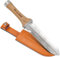 Berry&Bird Hori Hori - Cuchillo de jardín multiusos con hoja de acero inoxidable afilada de 17 cm de largo, doble filo y funda de piel, para jardinería, deshierbe, excavación