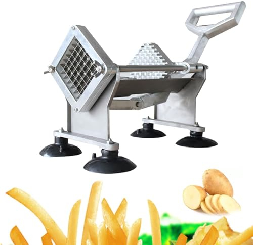 MZBDYYF Affetta Patate e Affettatrice, Taglia Patate Fritte, Taglia Patate in Acciaio Inossidabile Taglia Patate Professionale con 4 Lame per Uso Domestico e Commerciale