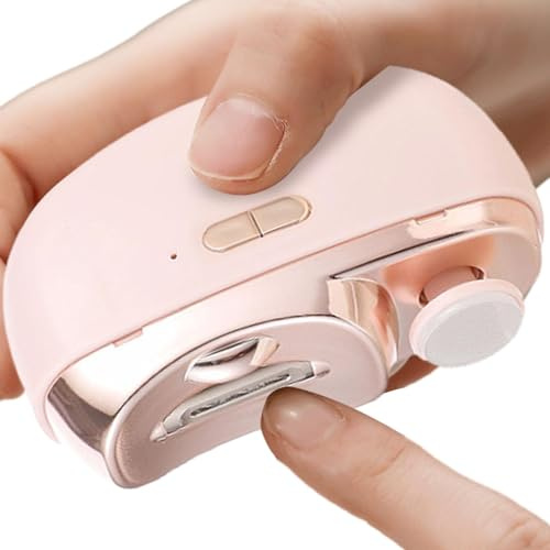 Coupe-ongles électrique automatique – Coupe-ongles et lime de sécurité, coupe-ongles rechargeable avec lumière LED avec attrape-ongles, ciseaux à ongles faciles à utiliser pour bébés, personnes âgées