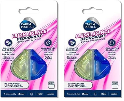CARE + PROTECT Désodorisant Universel pour lave-vaisselle, élimine les mauvaises odeurs, parfum citron longue durée, 1 dose, Jusqu’à 60 lavages (Lot de 2)