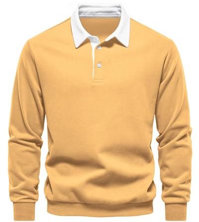 Herren Herbst Langarm Polo Kragen Einfarbig Pullover LäSsig Vielseitig Pullover Langarm Pullover