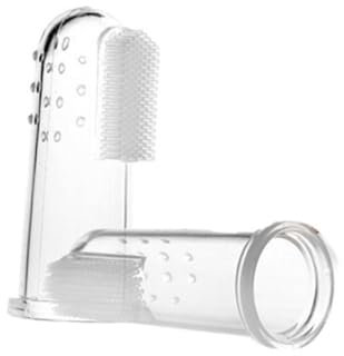 MOLUCKFU Fingerzahnbürste 2 Stück Transparent Silikon Mundmassagegerät Für Babys Zahnfleischmassage Zahnpflege Mundhygiene Für Kleinkinder