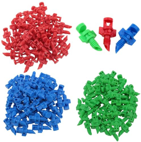 SGERUFZ 90 Piezas de emisores de riego por Goteo,Cabezales de Micro aspersor, aspersor de riego, aspersor de refracción,Micro aspersor,boquillas de aspersión de riego para Plantas (90/180/360 Grados)
