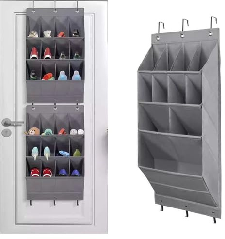 AOIQTTJNB VERONLY Hängeorganizer Büro ordner für Wand mit 11 Taschen, Hängeaufbewahrung Wandorganizer Groß Magazinboard Zeitungshalter für das Büro, Zuhause, Schule Grau