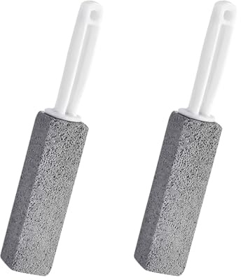 Dreamil Blocchi pomice per WC, 2 pezzi, per la pulizia del WC, con manico, pietra per la pulizia delle macchie profonde, per il bagno, la cucina e la cura dei piedi, 23,5 cm