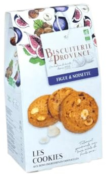 Biscuiterie de Provence | Biscuits bio figues-noisettes - 1 x 120 g | Coffret de biscuits français aux figues, amandes et noisettes