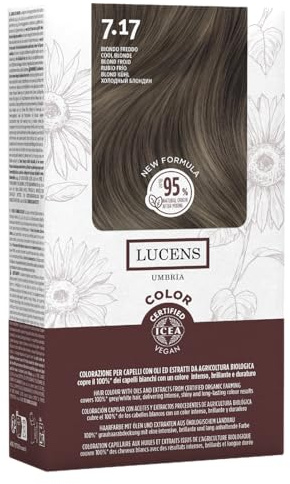 Lucens Umbria Color Kit 7.17 Biondo Freddo Senza Ammoniaca Vegan