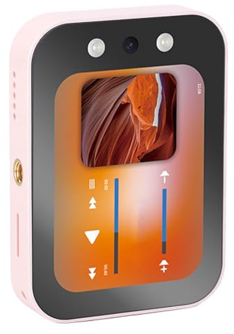 Yctze Fotocamera Digitale con Obiettivo Messa a Fuoco Automatica AF da 64 MP, Copertura Scorrevole Innovativa, Funzioni di Miglioramento della Bellezza, Lettore Musicale (PINK)