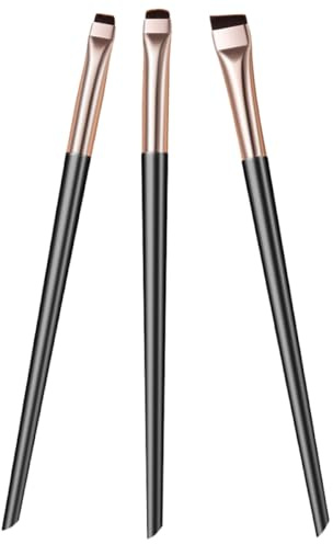 Uonlytech Set de Pinceles para Sombra de Ojos y Delineador Angular Fino, Nylon y Abs, Preciso Caída, Adecuado para Uso Profesional Casa