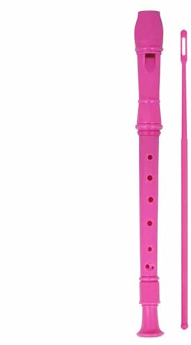 Blockflöjt 8håls Inspelare Gjord Av ABS Plast Speciellt Designad För Nybörjare Som Spelar Blåsinstrument(Rose red)
