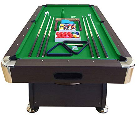 GRAFICA MA.RO SRL Mesa de Billar Juegos de Billar Medición de 220 x 110 cm Nuevo Pool 8 ft Vintage Verde Completo de Accesorios Carambola