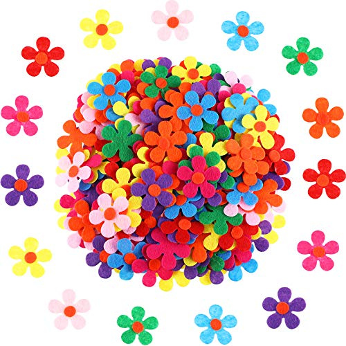 Sumind Filz Blumen Stoff Blumen Verzierungen für DIY Handwerk, (200 Stücke)