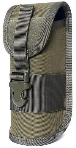 ACEXIER Molle glasögonfodral taktisk hållbar utomhus solglasögon fodral arméstil ficklampa påse med spänne (grön)