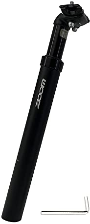 JaneEyre Federsattelstütze hochwertigem Fahrrad Sattelstütze, Durchmesser 27,2, 30,8 oder 31,6 mm,Sattelstütze Gefedert mit 350mm Länge für Trekkingrad, E-Bike, MTB und Cityrad (Schwarz 27,2mm)