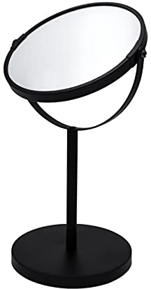 RIDDER Schminkspiegel, Kosmetikspiegel, Standspiegel Pocahontas, 5X Vergrößerung, schwarz ca. 18,5x34,5 cm