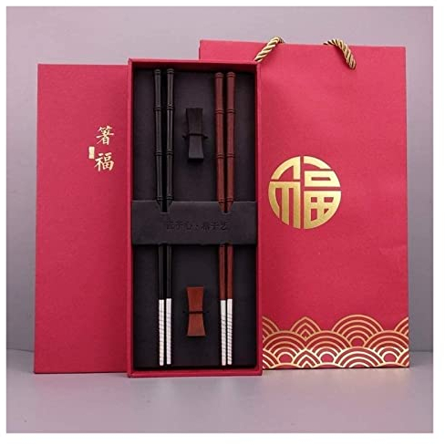 Bacchette Sushi, Bacchette Cinesi Lavabili Bacchette, Bacchette In Argento Di Alta Qualità In Argento Sterling 999 Massiccio, 2 Paia Di Bacchette In Mogano Di Alta Qualità, Bacchette Lunghe 22,7 Cm