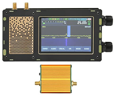 3,5 50KHz-2GHz SDR Empfänger Malahit SDR Empfänger AM, SSB, NFM, WFM, CW Kurzwellen-Funkempfänger, Doppelantenne, mit Filter (DSP SDR V3 Host mit rauscharmem Verstärker)