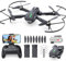 DEERC Drone with 1080P HD Camera for kids and Adults, D75 Foldable FPV RC Quadcopter with 32 Mins Long Flight Time, Brushless Motors, Voice and Gesture Control, Tap Fly, 3 Speed Modes for Beginners