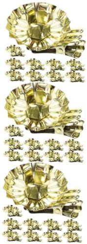 PRETYZOOM 30 Stück Weihnachts Kerzenclip Aus Schmiedeeisen Kerzenhalter Aus Metall Kerzenständer Aus Schmiedeeisen Goldfarbener Schwalbenschwanzclip 10 Stück Weihnachtsbaum Kerzenclip