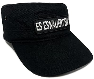 No Face No Name Military-Cap Es Eskaliert Eh in schwarz