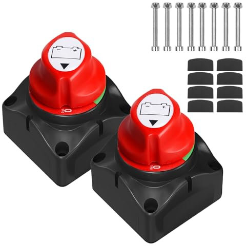 Interruptor de separación de batería, 2 unidades, interruptor principal de batería, interruptor principal de batería, 12 V, 24 V, 48 V, 275 A, interruptor principal de separación de batería,