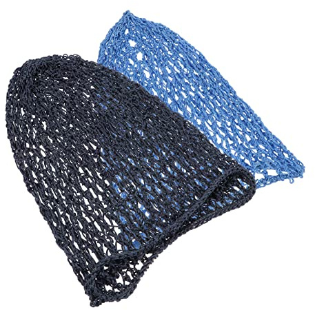 Healvian Gehäkeltes Haarnetz Snood 2 Stück Atmungsaktive Schlafmütze für Frauen Elastische Haarkappe Haar Accessoire Schutz vor Haarbruch für Alltag