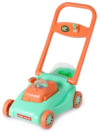 Kids Lawn Mower with Realistic Grass-Cutting Action and Sounds – No Batteries Required | Fun Outdoor Push Toy, Birthday Gift & Halloween Present for 3, 4, 5, 6, 7, 8 Year Old Boys and Girls (Green)