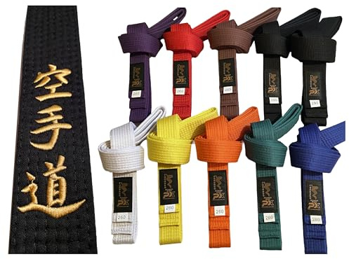TEKKA BUDO Karategürtel Bestickt - Karate Schriftzeichen nach Wunsch - Stilrichtung Kanji Bestickung