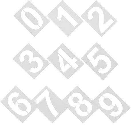 FIXOSHEE Wiederverwendbare Kunststoff Zahlenschablonen 5 für Hausnummern und Bordsteinkanten Robuste Wasserfeste Malvorlage für Briefkästen und Wandnummern