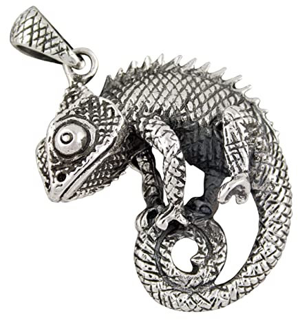 AFP Caméléon, Salamandre, Reptile, Pendentif en argent 925