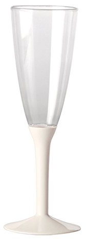 20 X FLUTE + BASE IN PLASTICA VARI COLORI (BASE BIANCO)