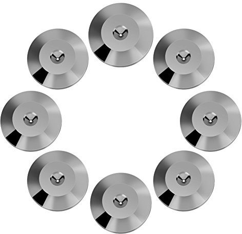 Richer-R Piedini 'altoparlante, ASHATA Pad di Isolamento 'altoparlante 8 Pezzi 25 x 4 mm Piedini di Isolamento per Tappetino Base in Rame per Altoparlante in Rame(pistola)