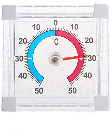 JENOR Fenster Wand Thermometer Fenster Innen Außen Wand Gewächshaus Garten Haus