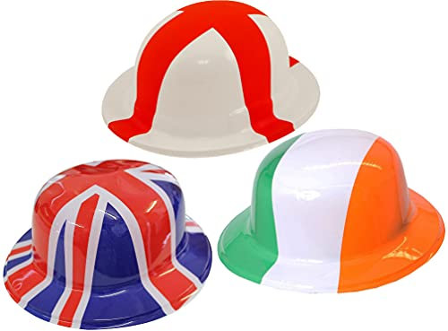 UNION JACK BOWLER HATS FANCY DRESS ACCESSORY HAT JUBILEE UNITED KINGDOM PARTY BRITISH FLAG (PACK OF 48)