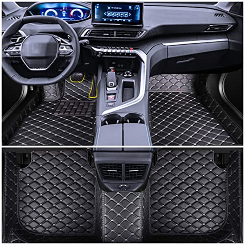 Muchkey Auto Fussmatten Fußmatten Set für BMW X1 F48 2016 2017 2018 2019 2020 2021 Allwetter Matte Wasserdicht Automatten Zubehör Schwarzes Beige
