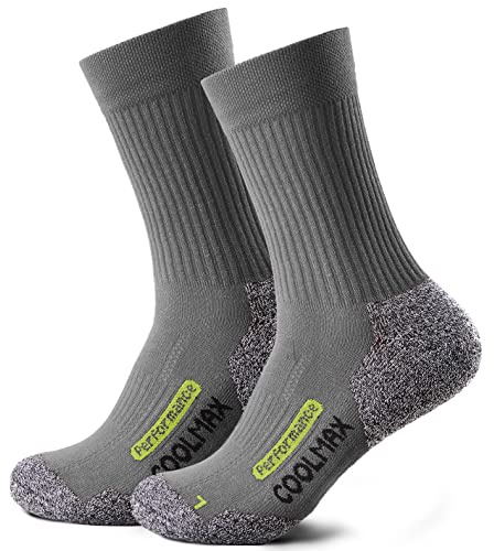 Piarini 2 par Coolmax vandringsstrumpor utomhusstrumpor funktionssockor kort – svart antracit blå bensrol – st. 35-38 39-42 43-46 47-50