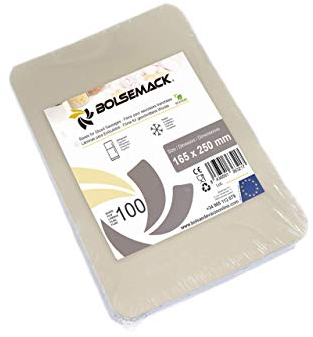 Bolsemack Bases de tranchage pour emballage sous vide 165 x 250 mm, feuilles en PET transparent, plateaux pour charcuterie, jambon et fumé, idéales pour les sacs d'emballage sous vide.