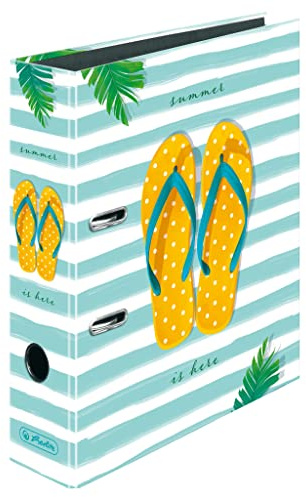 herlitz 50041558 Ordner maX.file, A4, 8cm, Motiv: Summer Shoes, 1 Stück