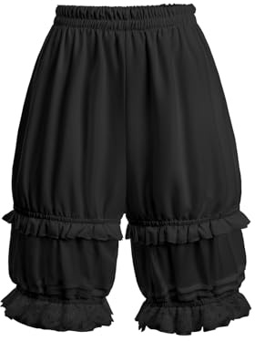 Fiamll Damen Süße Weiße Pumphose Schlafanzughose mit Spitze und Rüschzen Sicherheitshose Unterwäsche Leggings