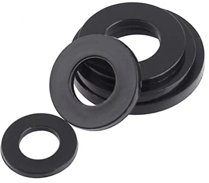 FEEIMOL Arandelas Planas de Nailon Negro, Arandela Plana de Plastico M6x16x1.5mm (40 pcs)