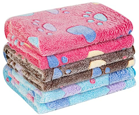 Pet Soft Haustier Decke für Hunde - Waschbar Hundedecke Katzendecken, Weiche Warme Haustierdecke für Kleine Hunde Welpen Katzen (Large, Herz)