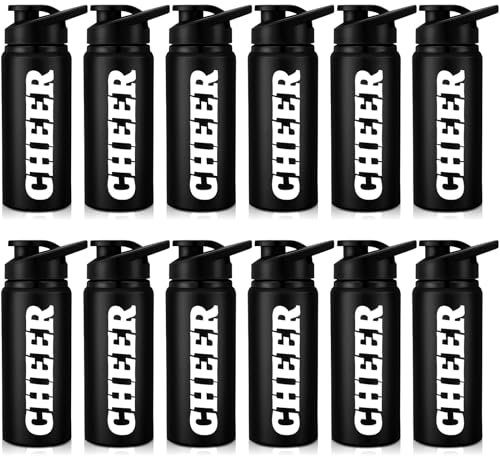 Hushee Cheerleader-Wasserflasche, 590 ml, wiederverwendbare Wasserflasche für Reisen, Aluminium, auslaufsicher, Sport-Wasserflasche mit Schnappdeckel, für Cheerleading-Trainer, Geschenk,
