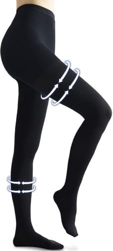 beister Medizinische Kompressionsstrümpfe Damen Lang, 20-30 mmHg Stützstrümpfe Herren, Undurchsichtig Zehenwickel Kompressionshose klasse 2 Solide Unterstützung für Krampfadern,Ödeme