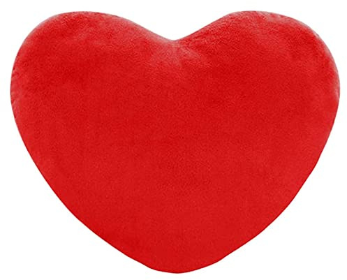 Wedhapy Rotes Herzkissen Valentinstag Herzkissen Herzförmiges Kissen Dekoratives Plüsch überwurfkissen Für Hochzeitssofa 15 X 20 cm