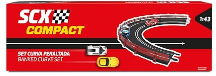 Scalextric – Accesorios y Extensiones Circuitos de Carreras Compact Escala 1:43 (Set Curva Peraltada)