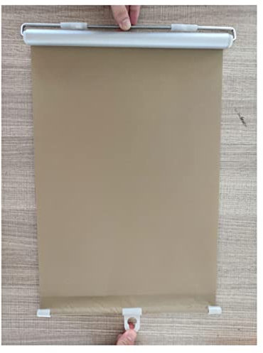 Verdunkelungsrollo, Saugnapf-Thermo-Rollos, stanzfrei einziehbarer Balkon-Sonnenschutz, Sonnenschutz-Isolierung, Schattierungsvorhang, Fenster-Rollo, Küche, Büro, Auto, Sichtschutz (B 58 x H 125 cm (2