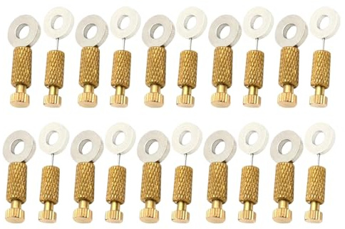 Lyshujli 20 aghi di posizionamento per cucito in pelle, aghi di posizionamento per sutura artigianale in pelle, aghi per sutura fissa (10 pezzi 0-6 mm + 10 pezzi 6-12 mm)
