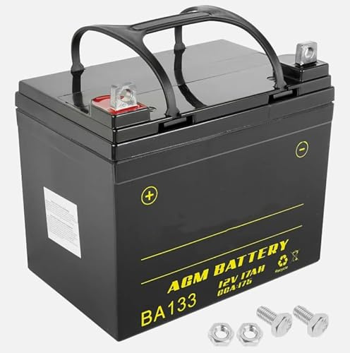 YKKUSAA AGM Battery for G110 L100 L110 L111 L120 L130 LT170 Lawn Tractor，Replacement for John Deere OEM, TY23017, TY25878, TY25221
