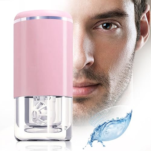 Portable Ultrasonic Contact Lens Cleaner with USB Charger and Solution Soak Case - Soft, Colored, Hard, Rgp, Ok Lens Pink